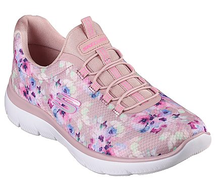 Pink skechers clearance for women