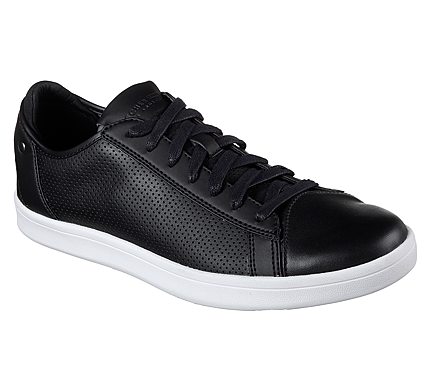 skechers lace up sneakers hombre negro