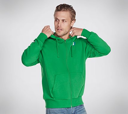 skechers hoodie mens green
