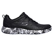 white skechers with flowers