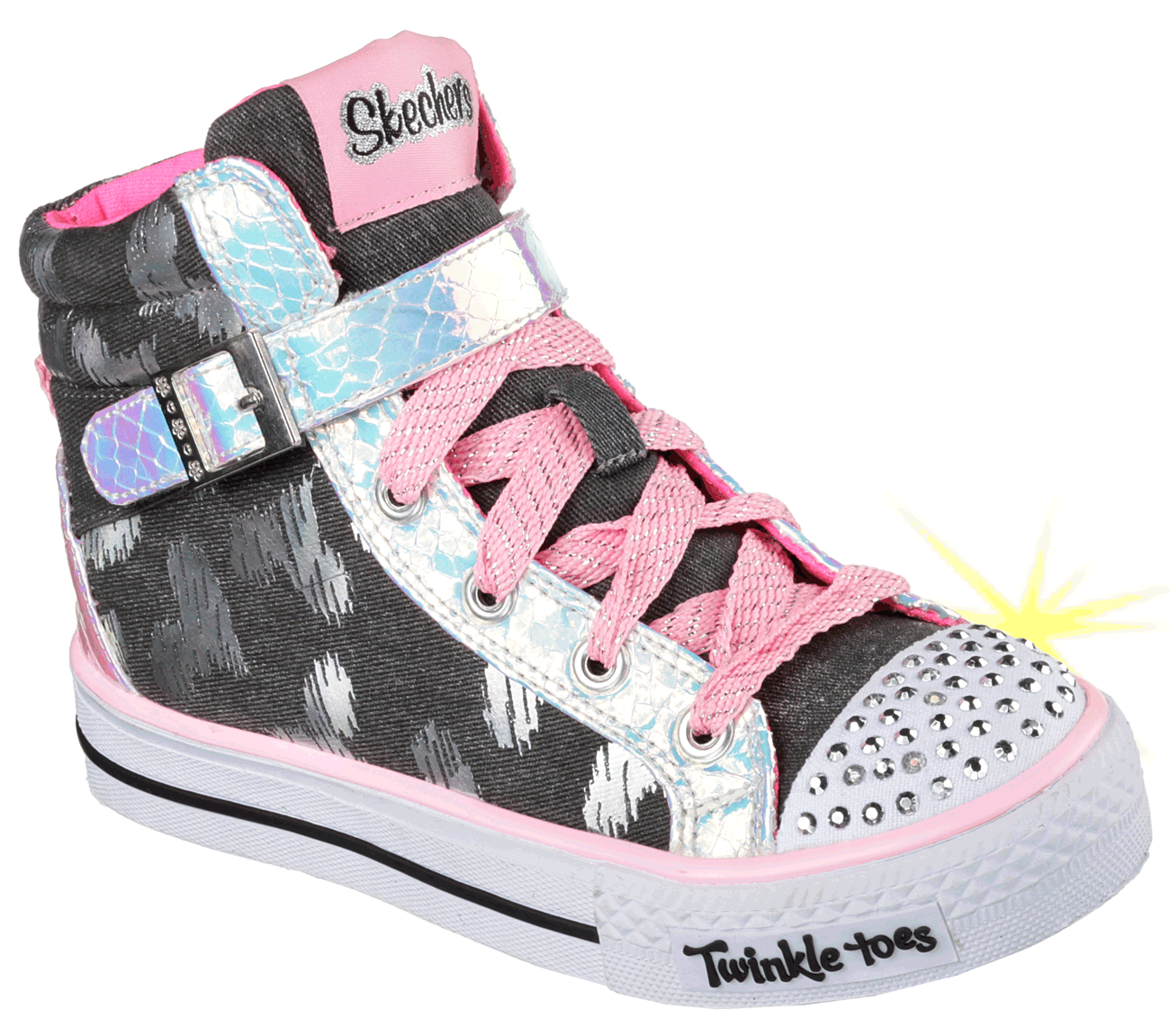 Buy SKECHERS Twinkle Toes: Shuffles - Rockstar Love S-Lights Shoes