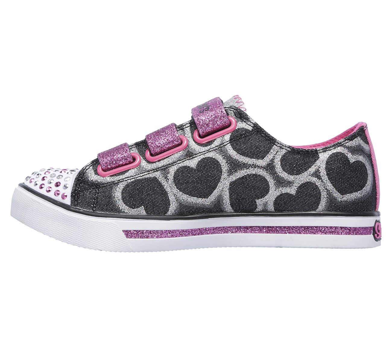 Skechers twinkle 2025 toes battery