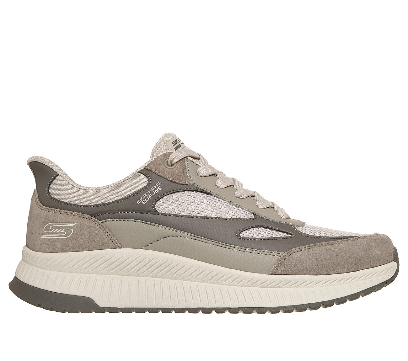 Skechers Slip-ins: BOBS Sport Squad 4 - Core Look — TAUPE / MULTI