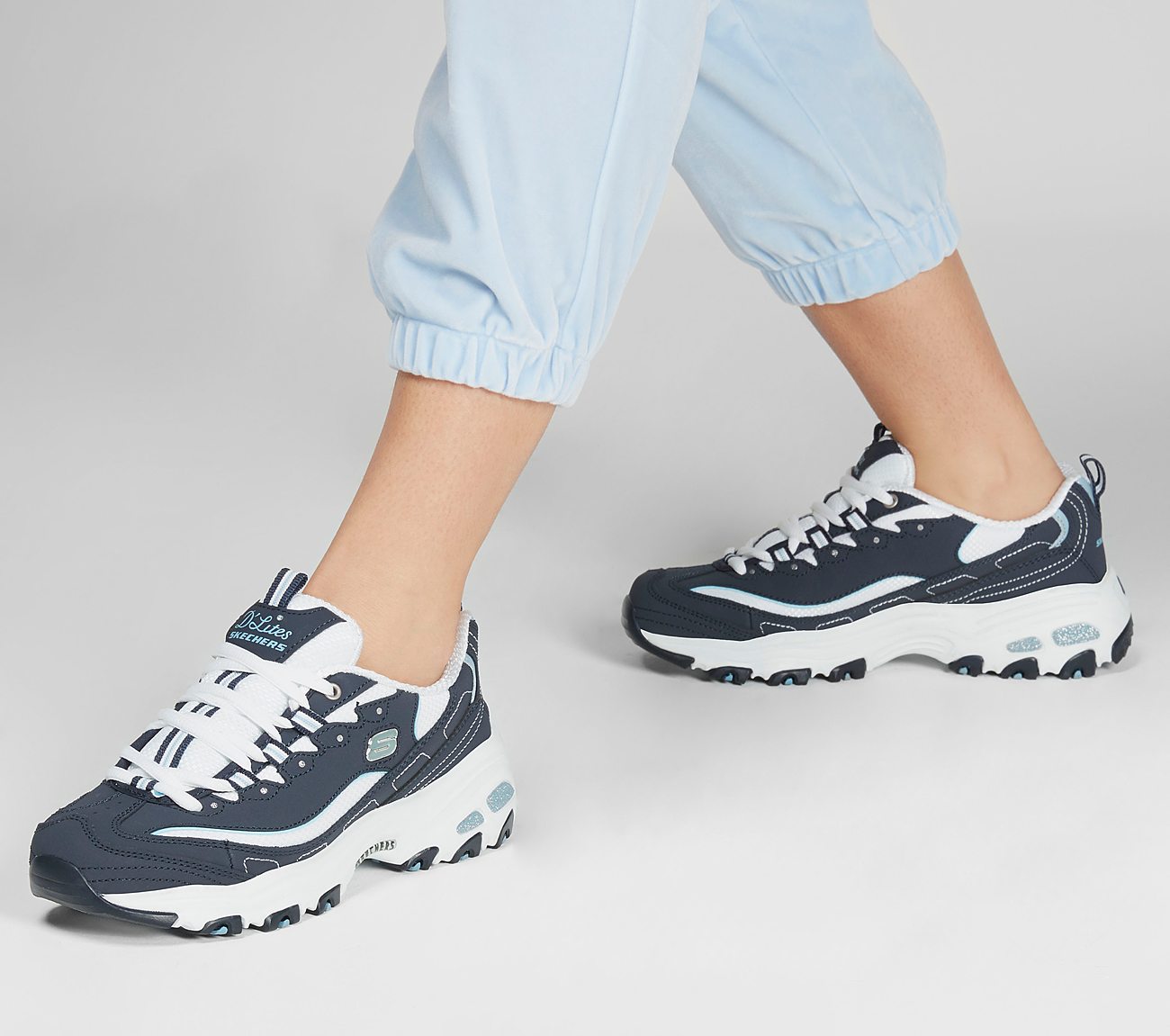 Skechers d'lites mujer sale azul