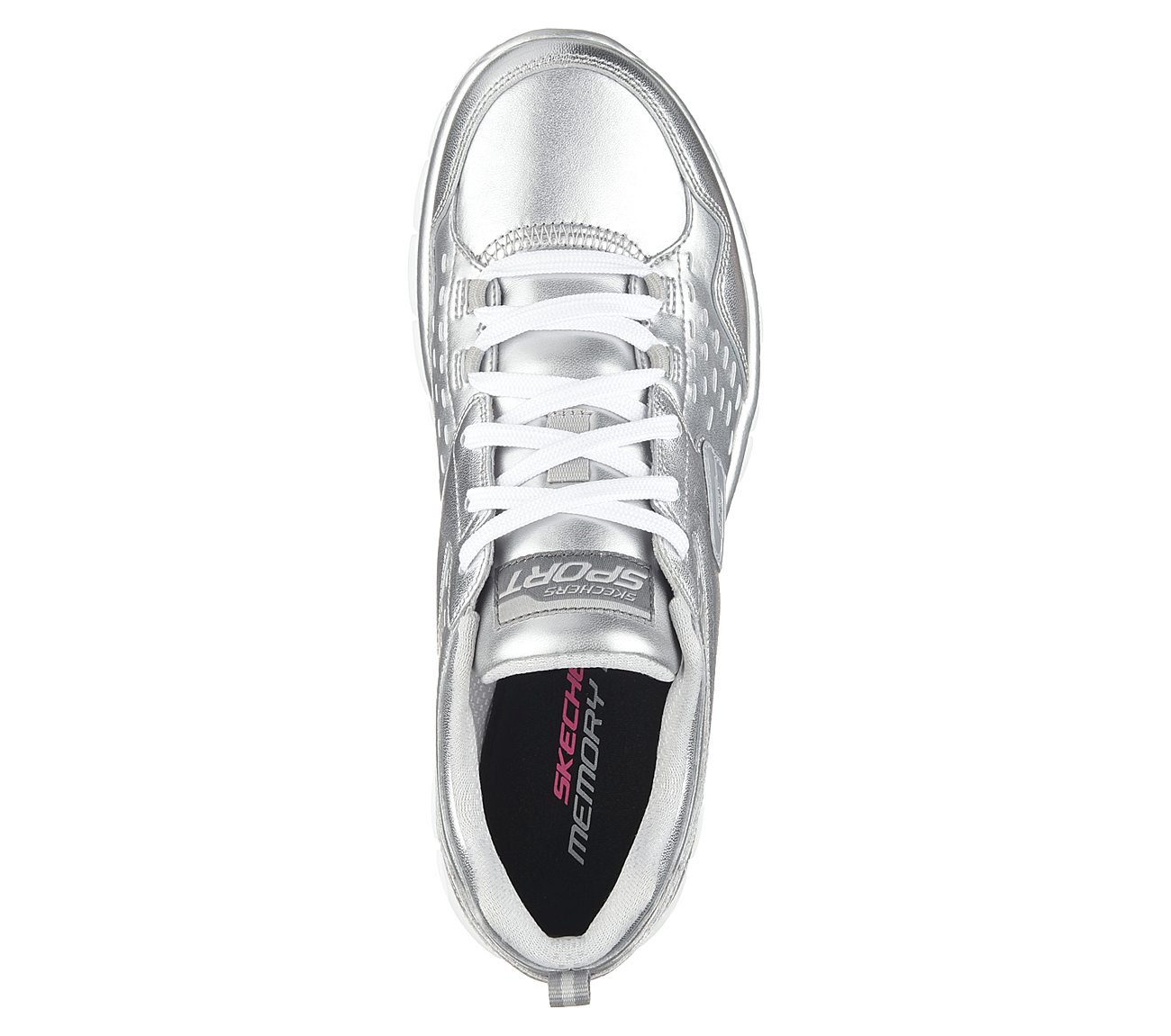 skechers lace up sneakers plata