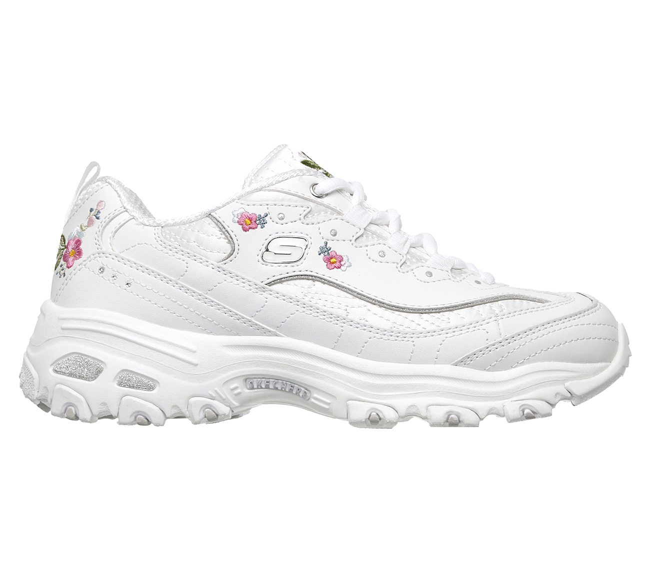 skechers all white leather shoes