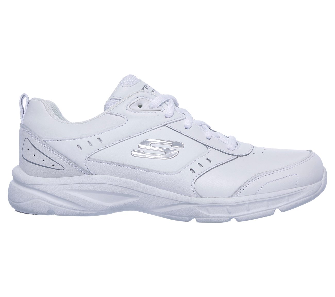 white leather sketchers