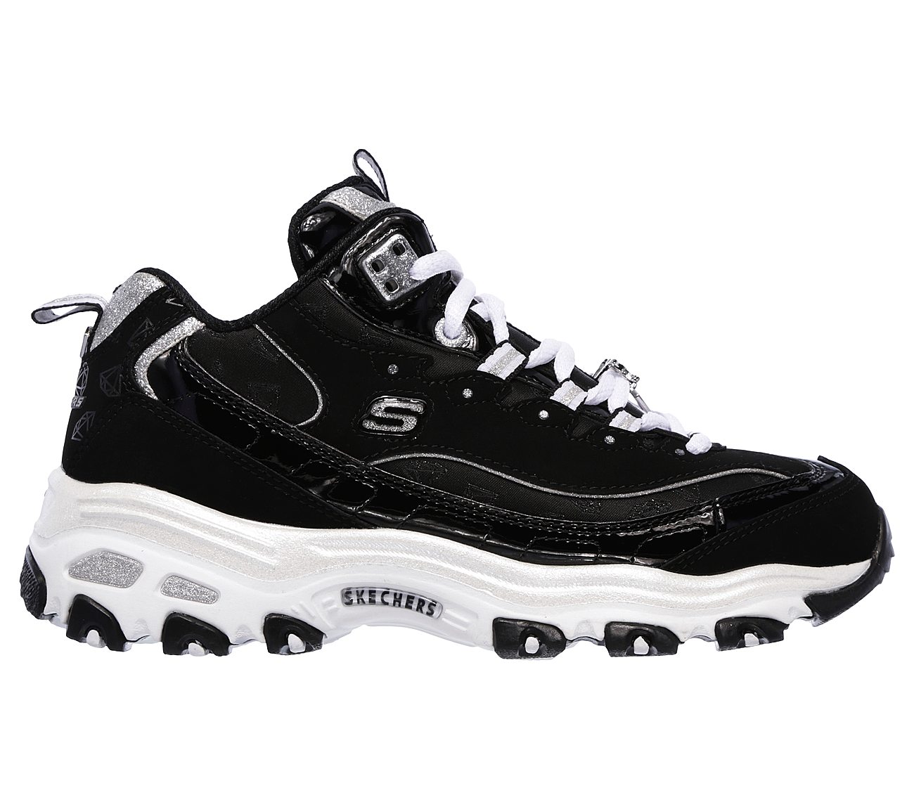 skechers d'lites hombre negro