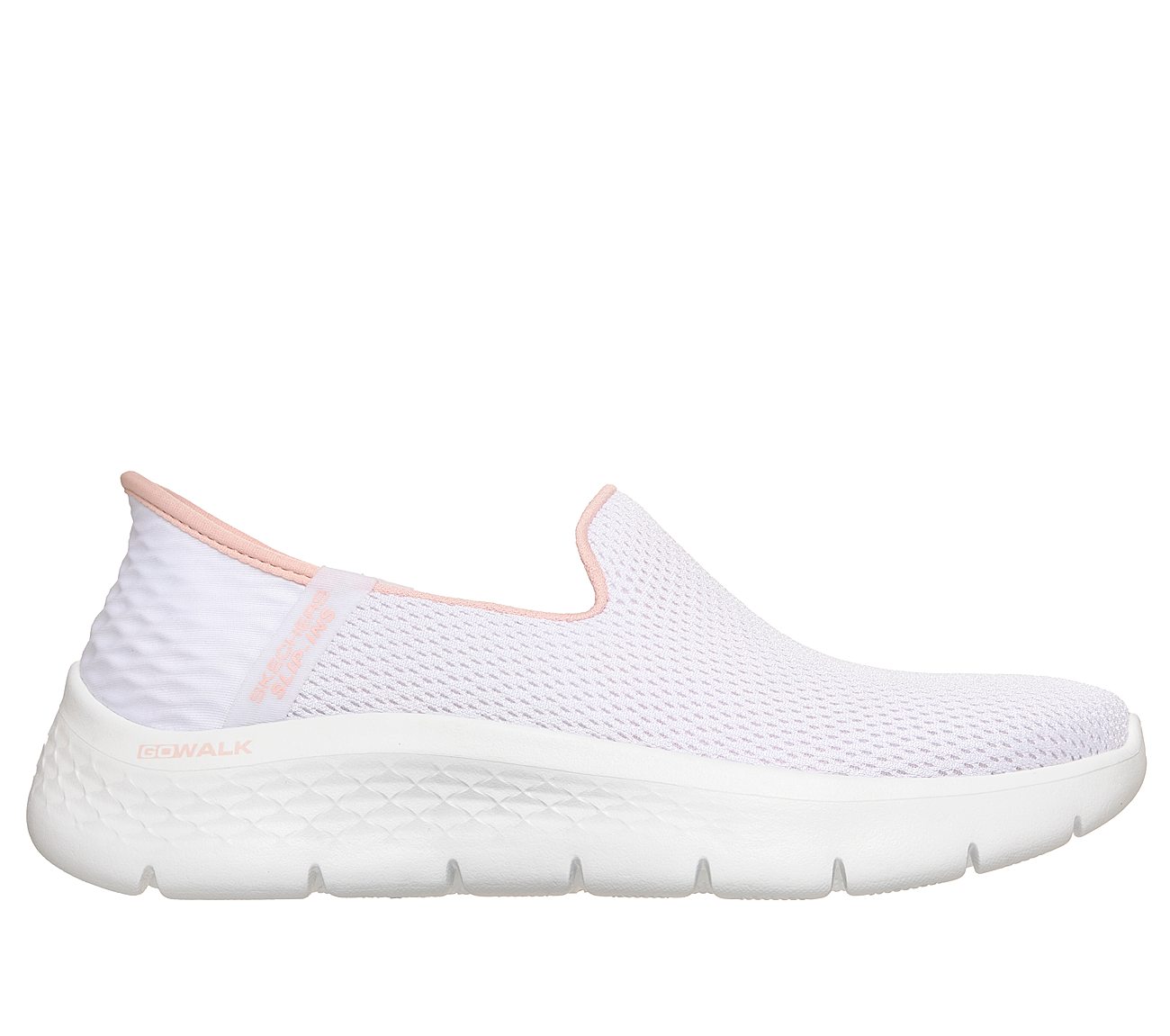 Skechers Slip-ins: GO WALK Flex - Relish — WHITE / PINK