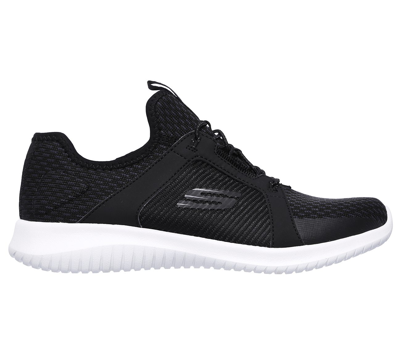 skechers ultra flex slip on black
