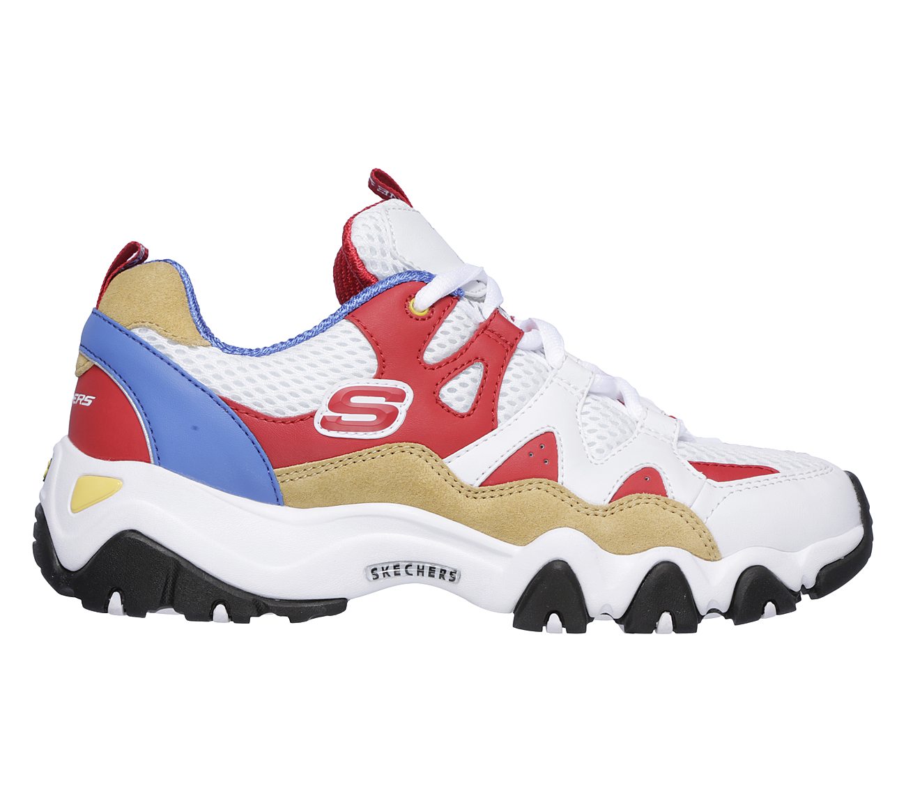 red white and blue skechers