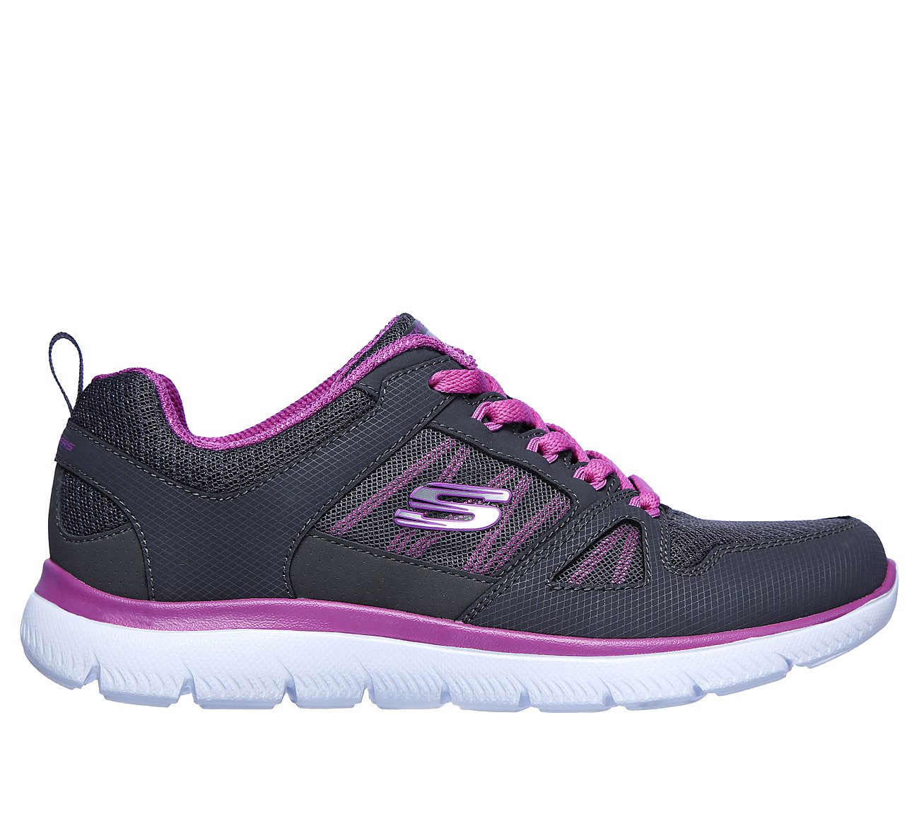 skechers lace effect lace up trainer
