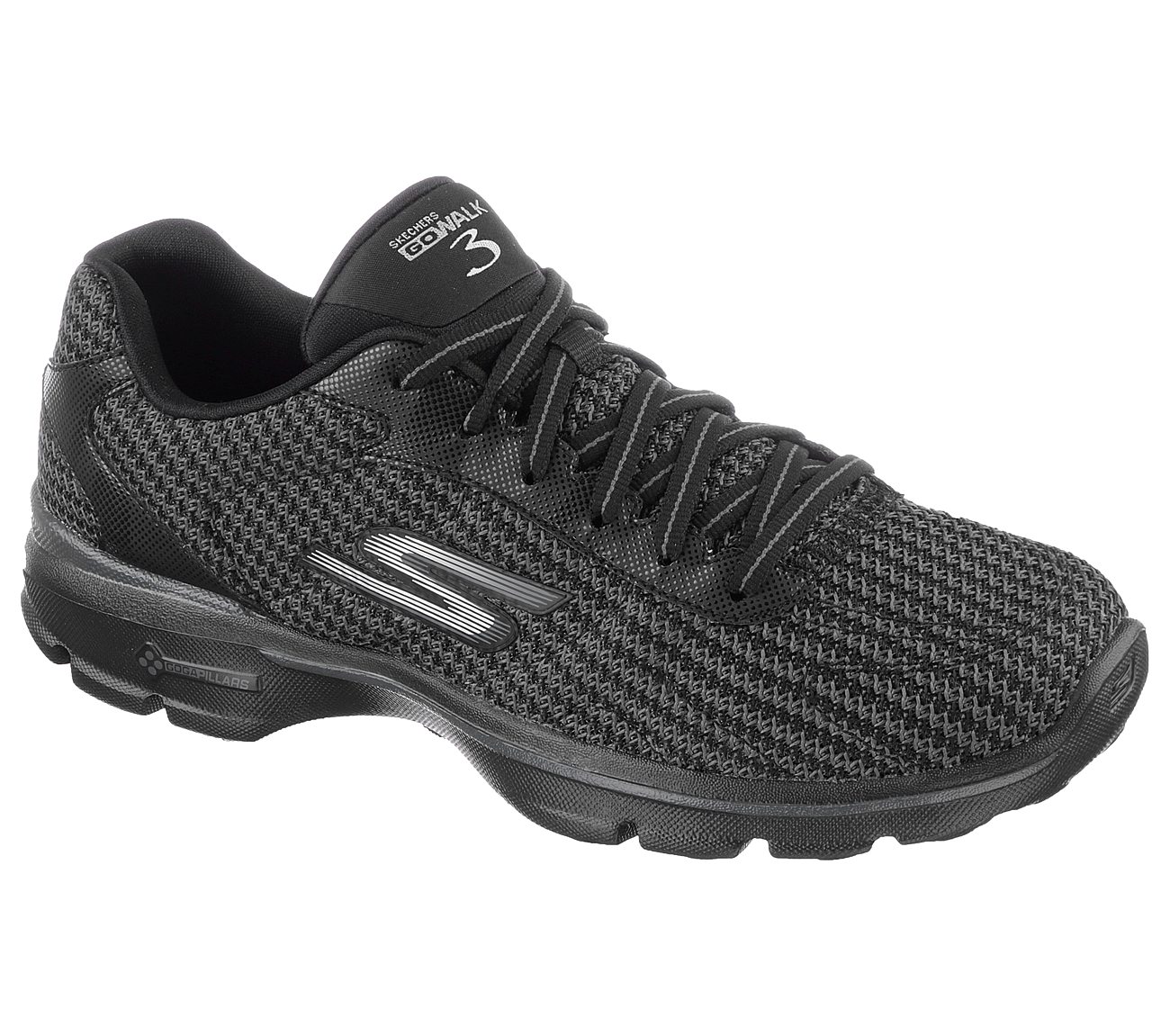 skechers go walk 3 fitknit lace up