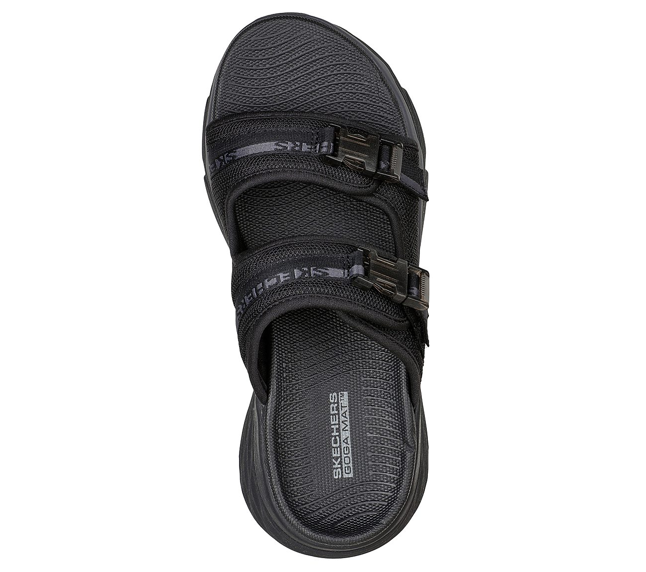 skechers women's max cushioning obvi slide sandal