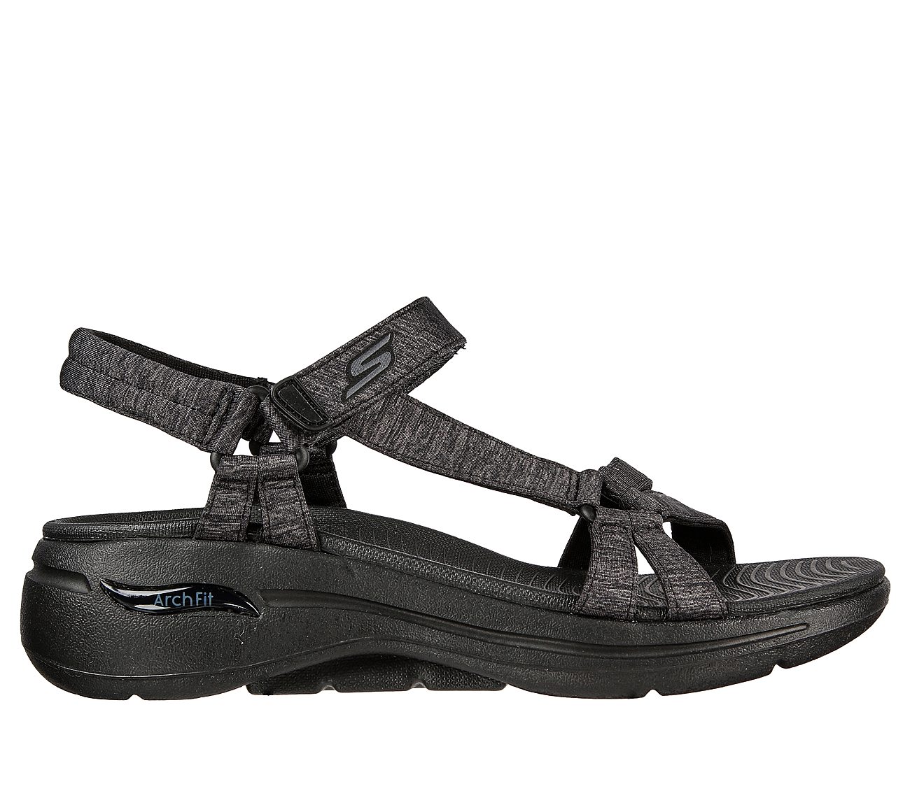 GO WALK Arch Fit Sandal - Elite — BLACK