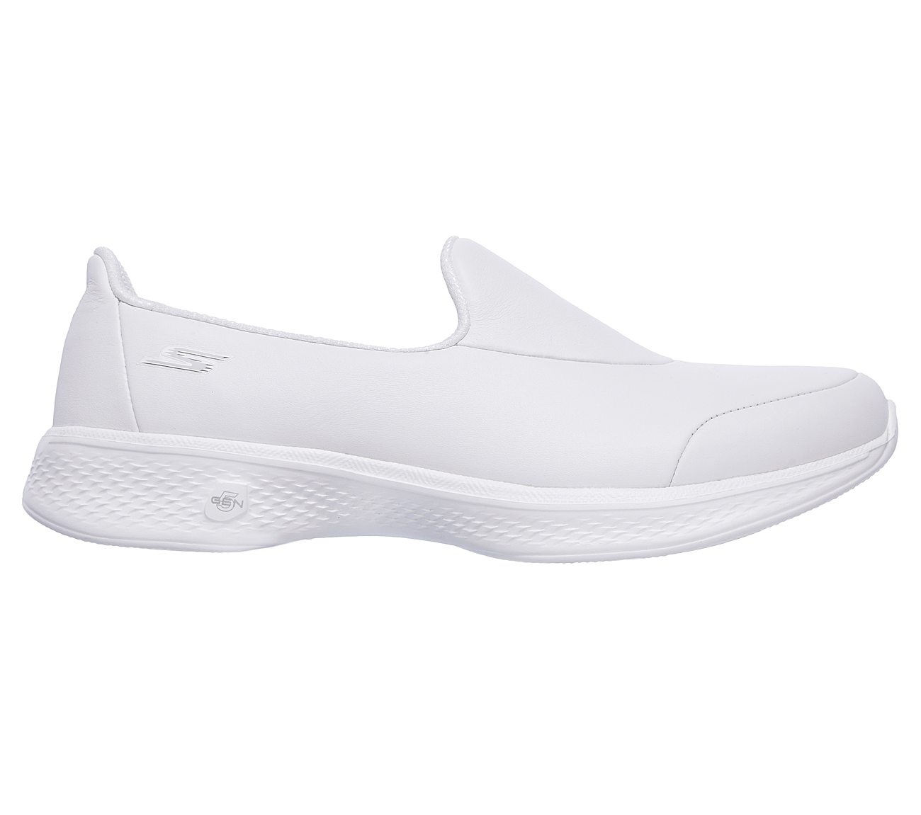 sketchers white slip on