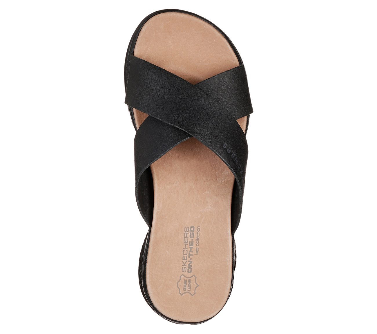skechers on the go luxe leather thong 