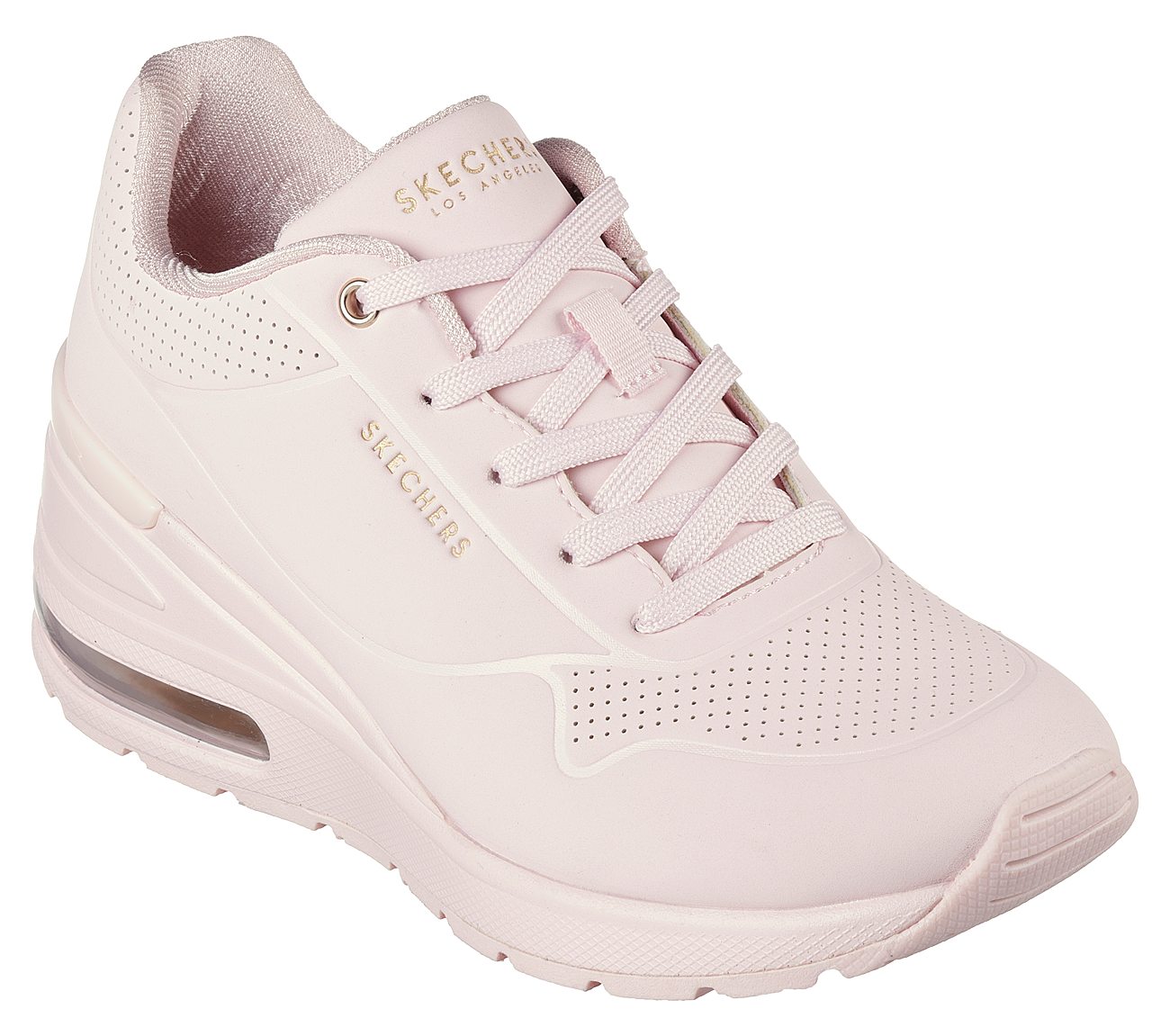 Tenis Skechers de mujer para caminar Summits cool classic gris rosado -  Decathlon