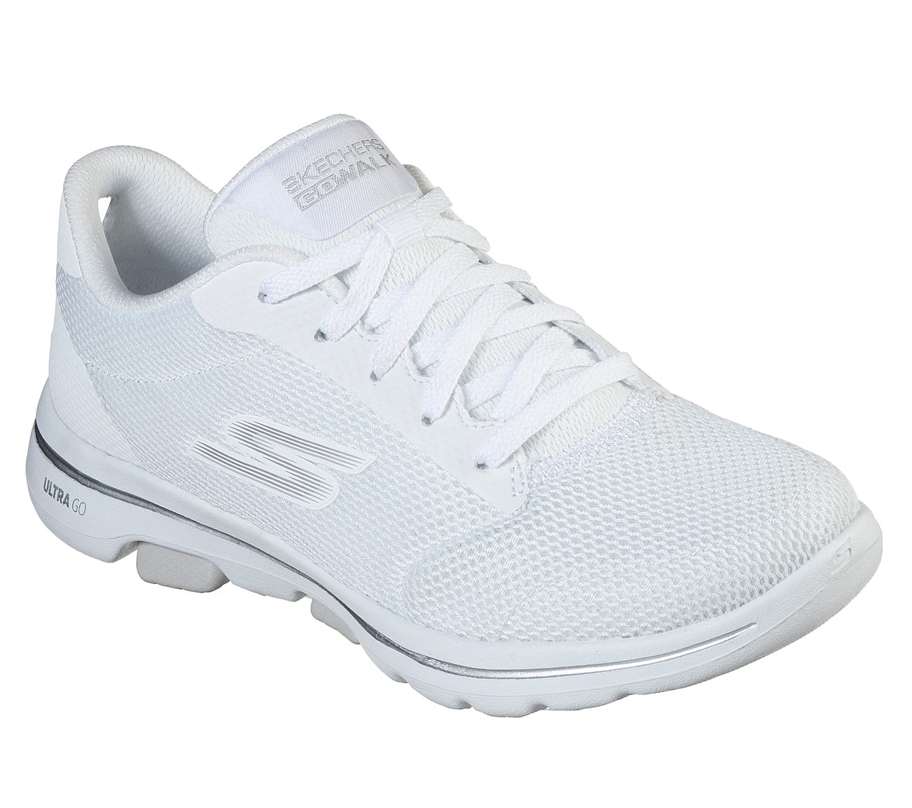 solid white skechers