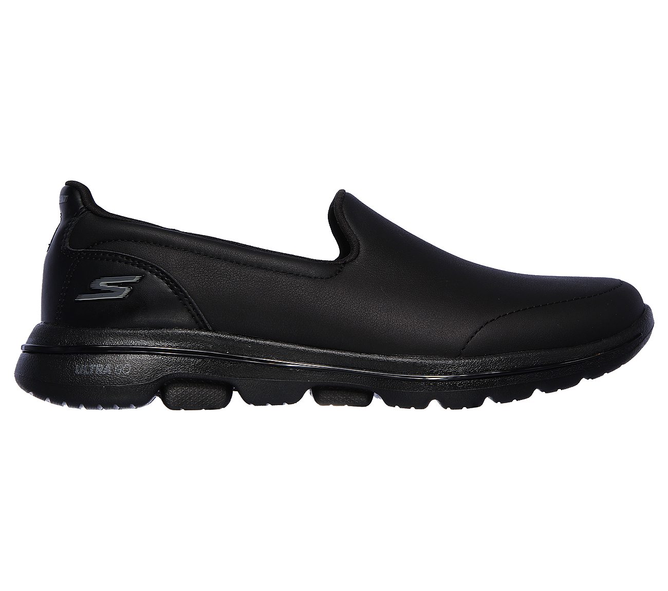 skechers black leather shoes womens