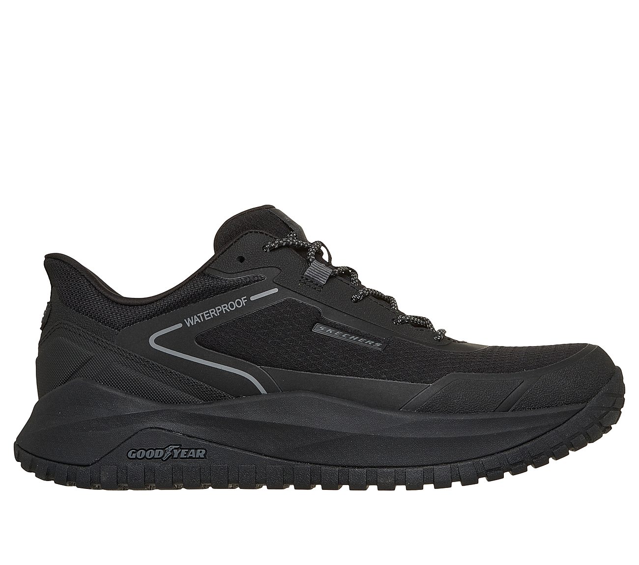 Skechers Slip-ins Waterproof Relaxed Fit: Badger - Koda — BLACK