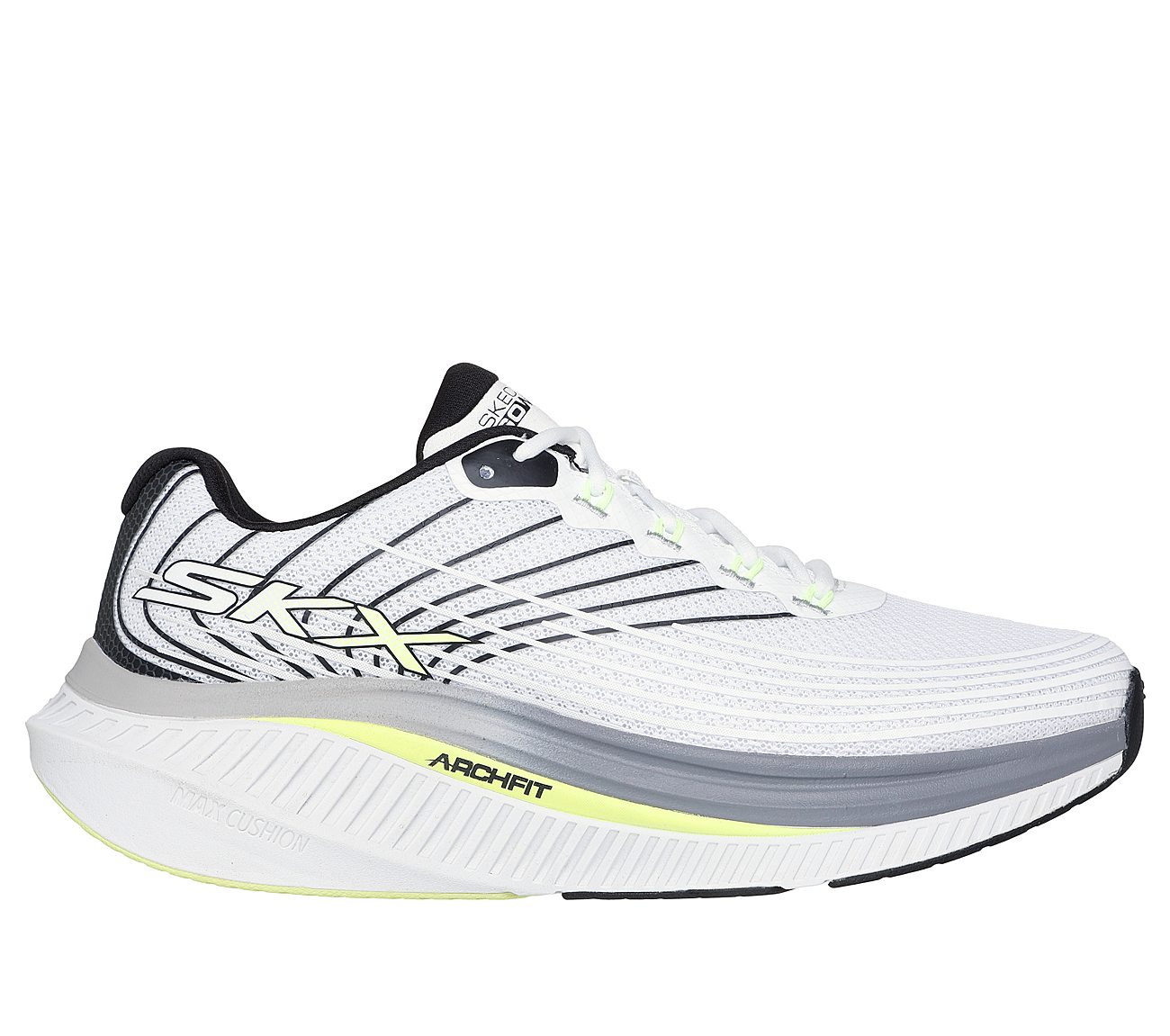 GO WALK Max Cushioning Arch Fit - Haptic — WHITE / BLACK