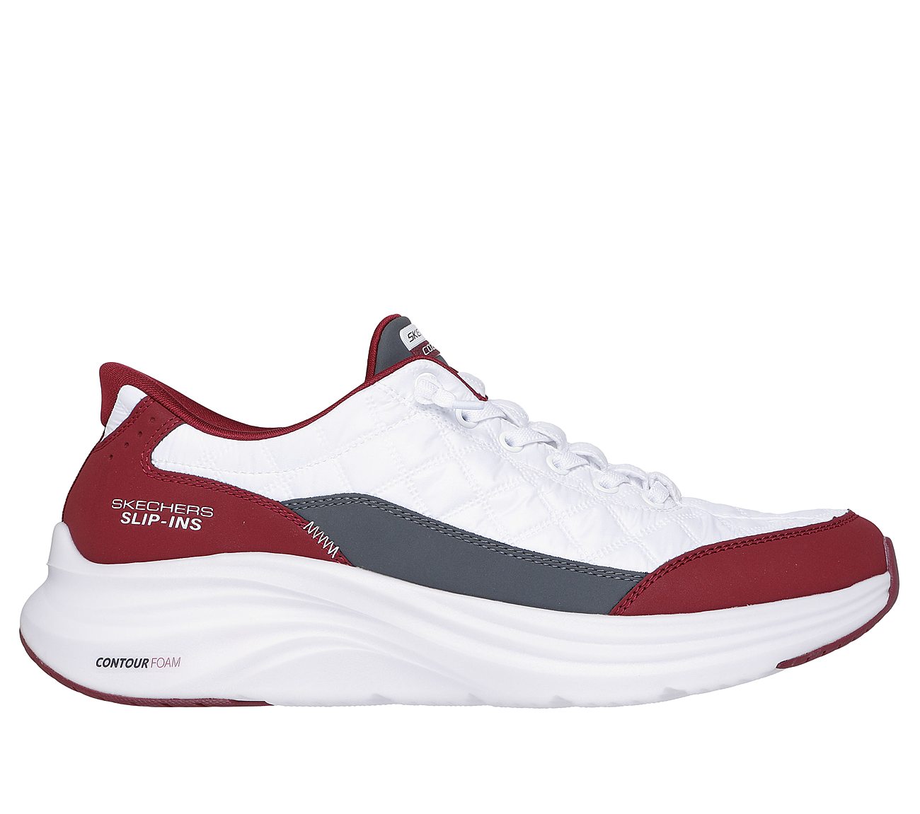 Skechers Slip-ins: Contour Foam - Cozy Fit — WHITE