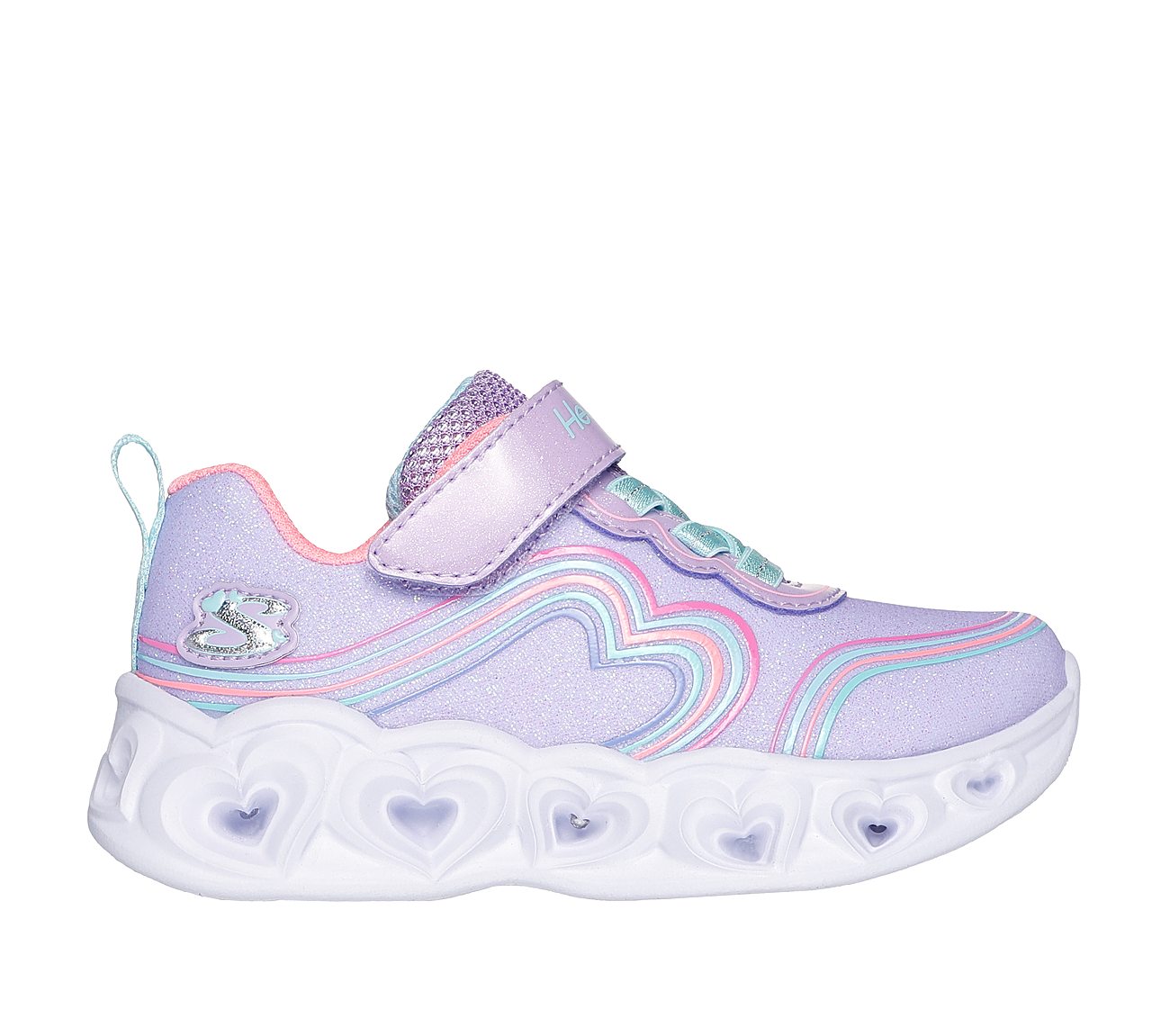 Heart Lights - Retro Hearts — PURPLE