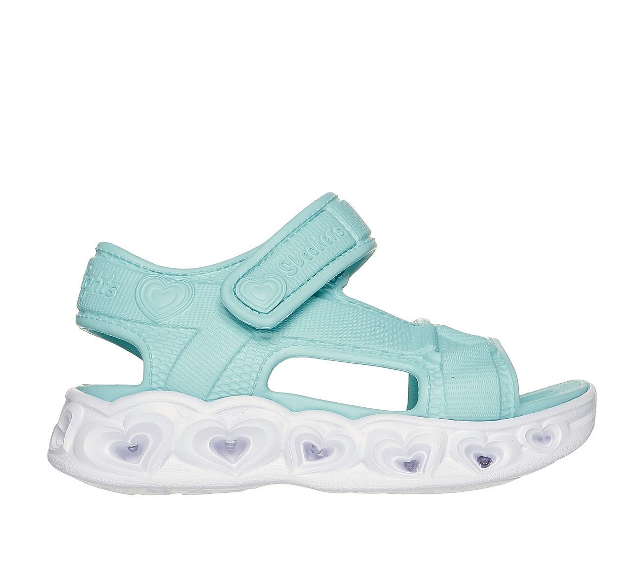 Foamies: Heart Lights Sandal - Always Flashy — GREEN