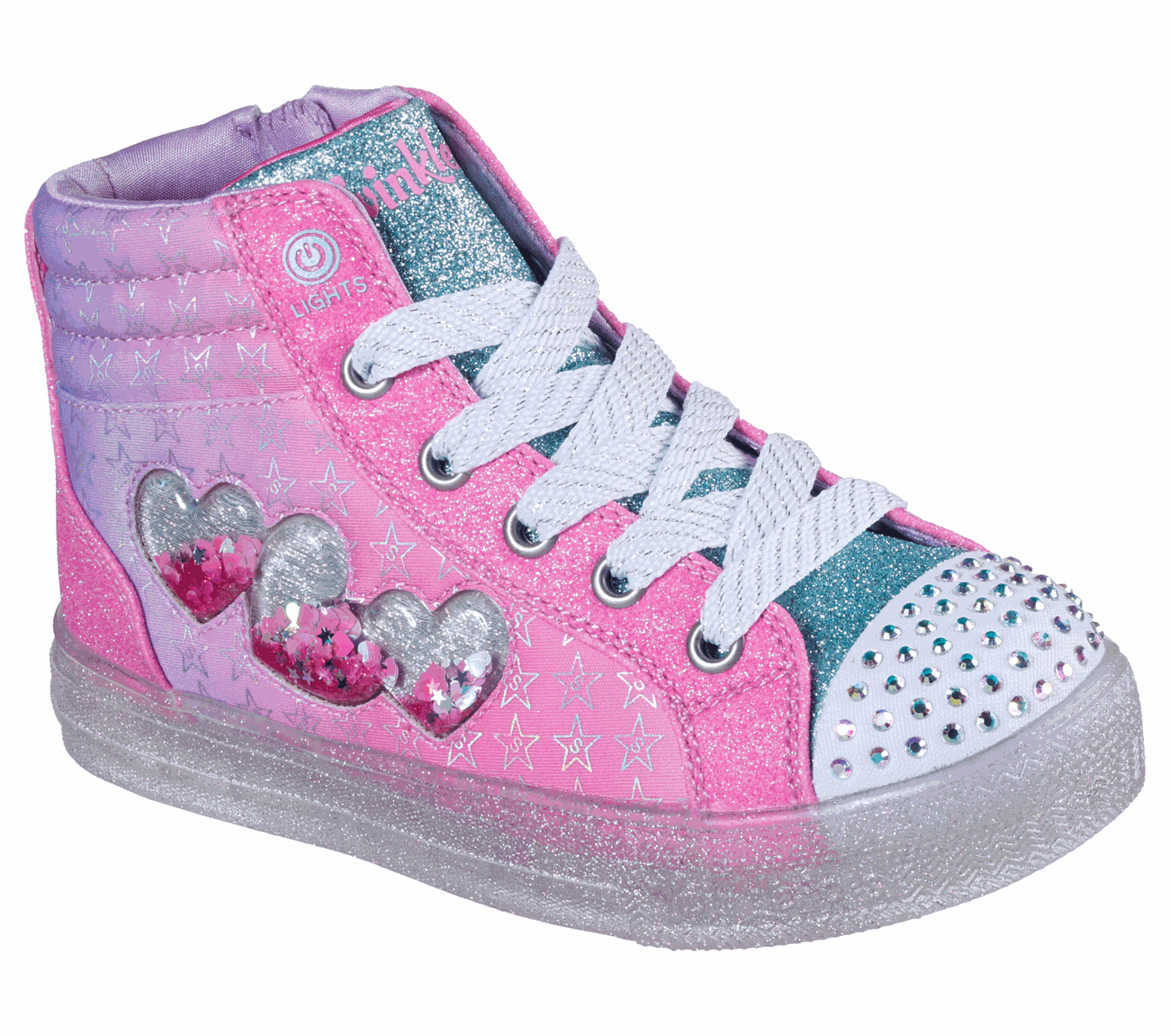 skechers twinkle toes triple time light up shoes
