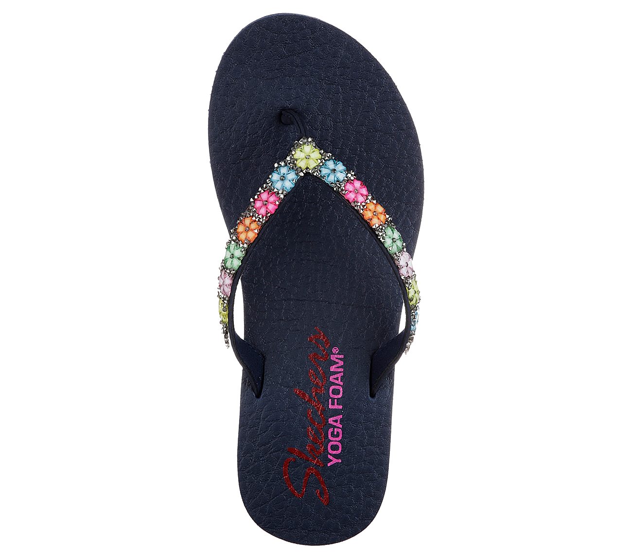 skechers meditation daisy flip flops