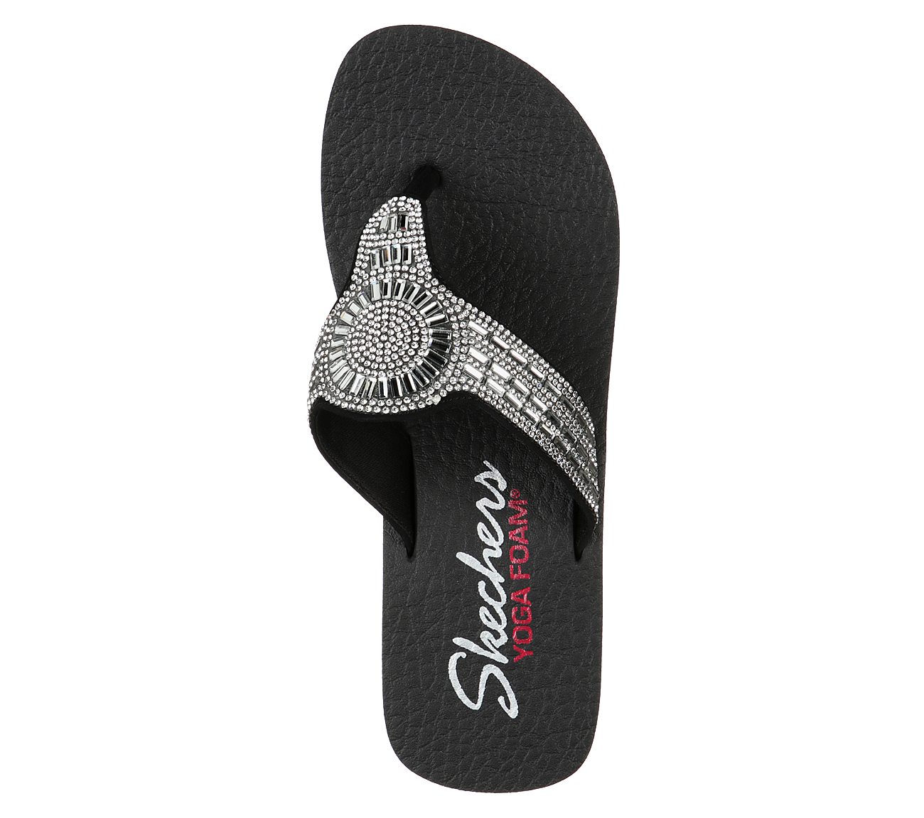 skechers embellished flip flops