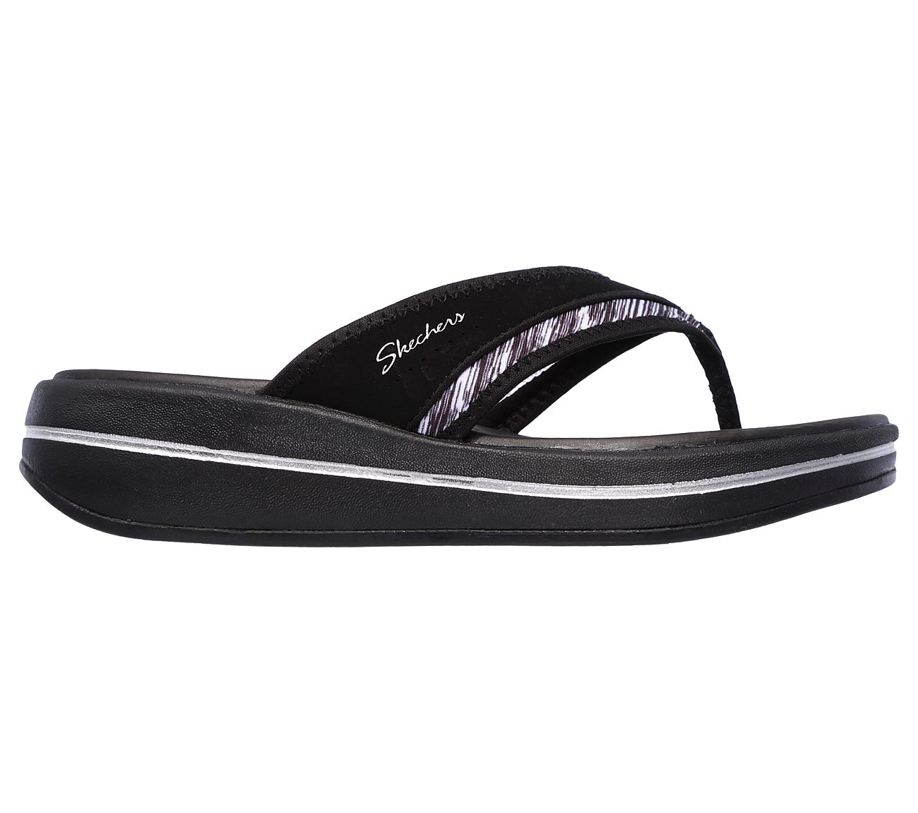 skechers relaxed fit memory foam flip flops