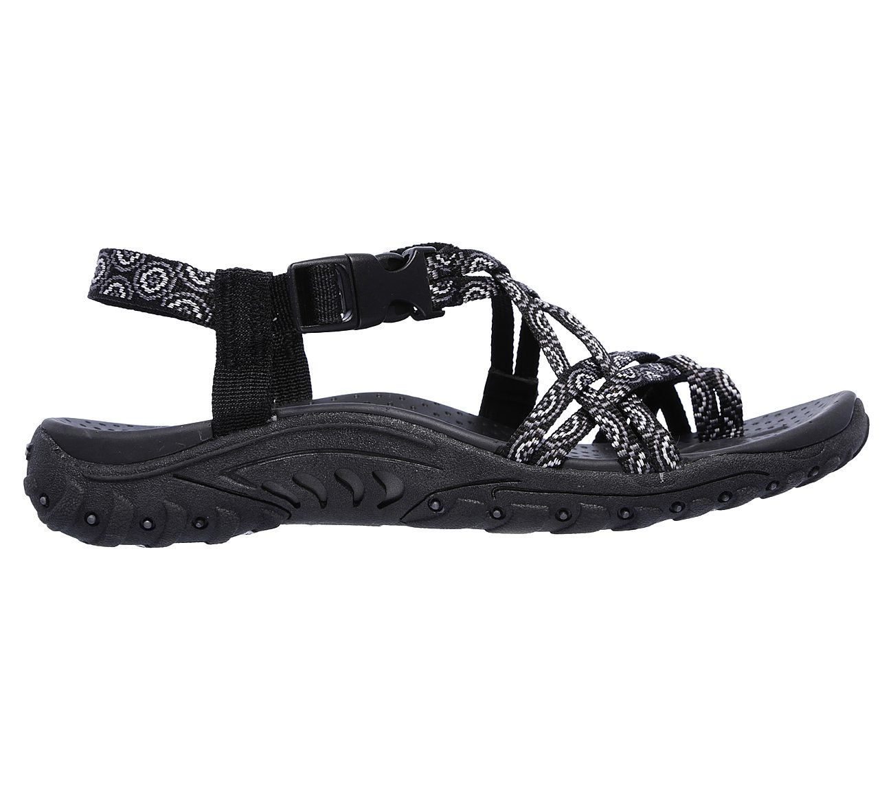 skechers black strappy sandals