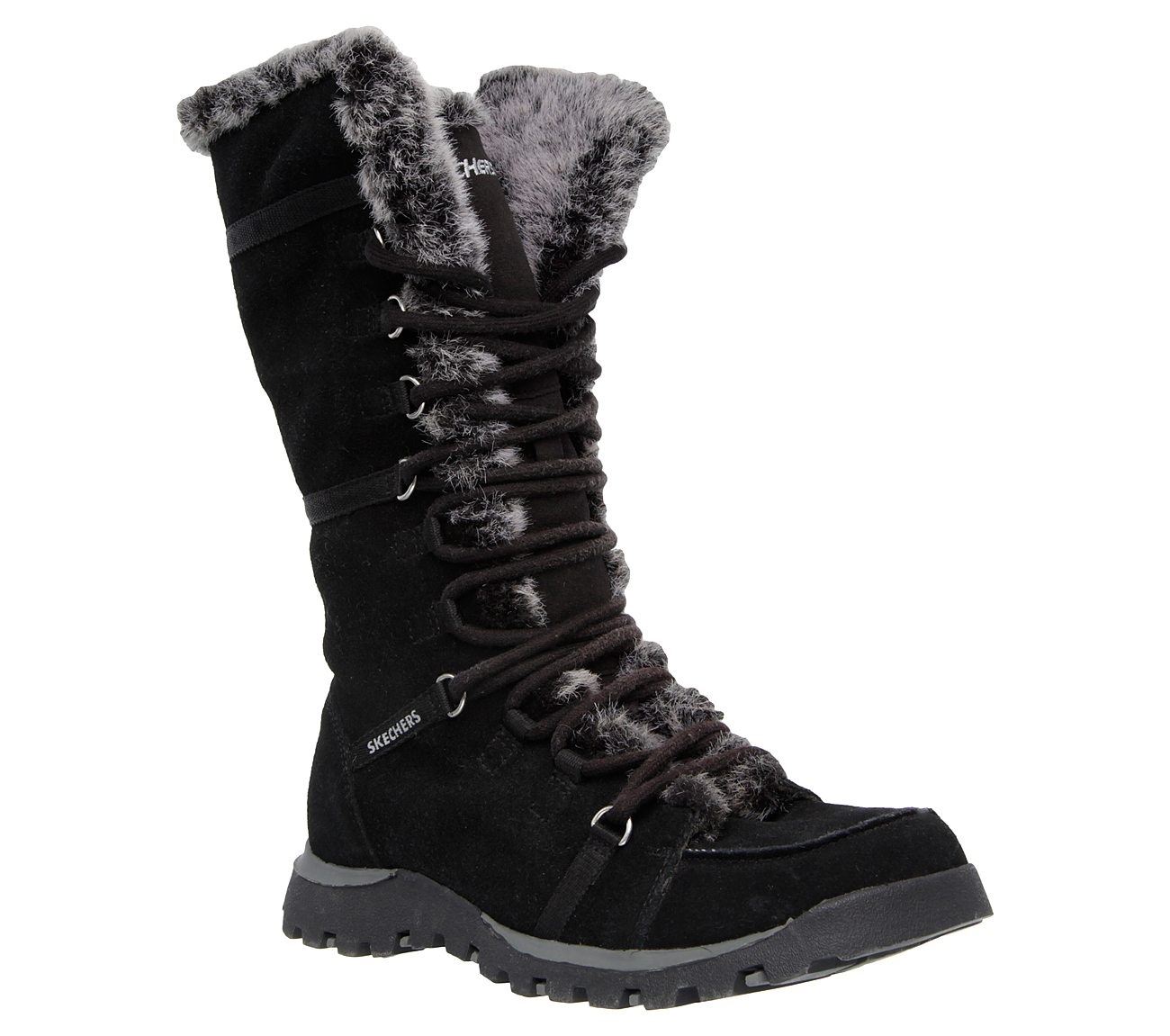 skechers womens lace up boots