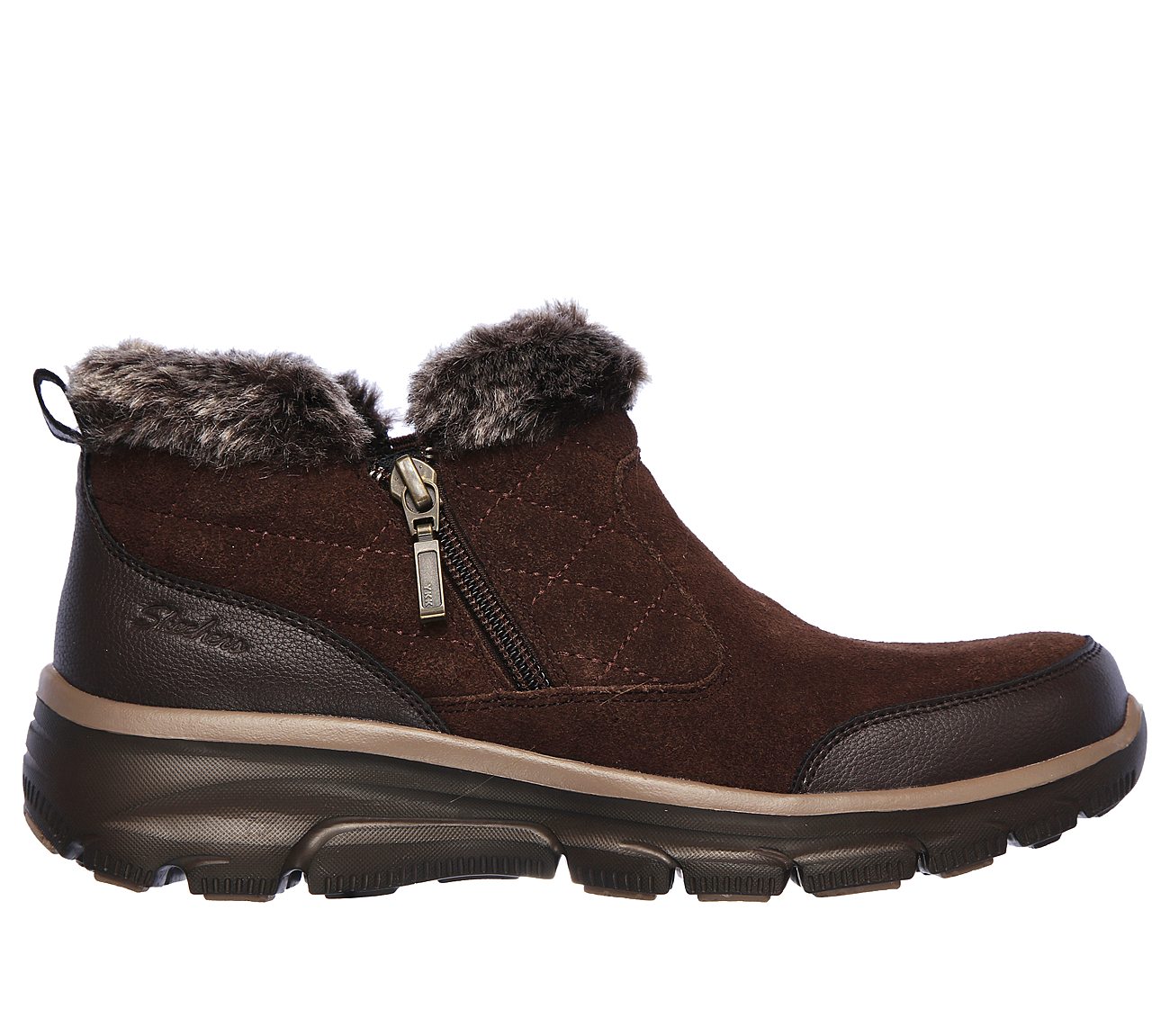 skechers relaxed fit suede ankle boots