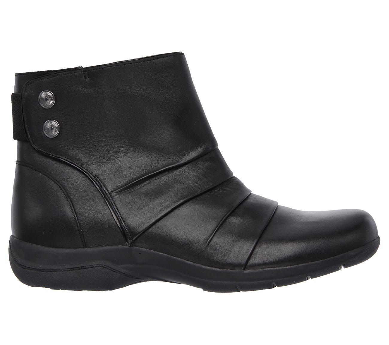 skechers side zip leather boots