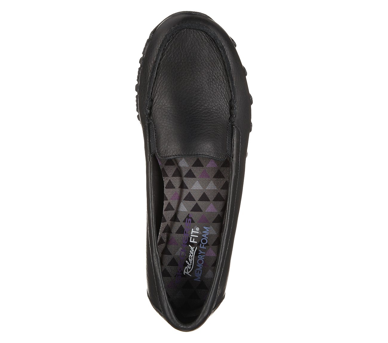 skechers women's relaxed fit bikers lamb slip on shoes black