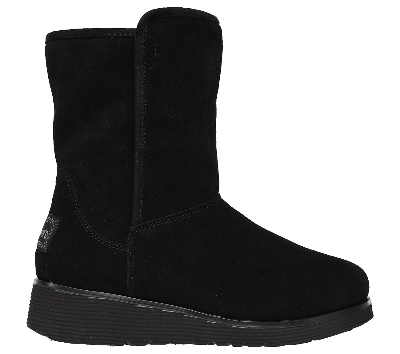 skechers shearling wedge ankle boots