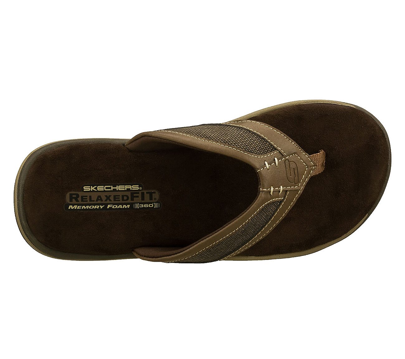 skechers men's jayline flip flop brown