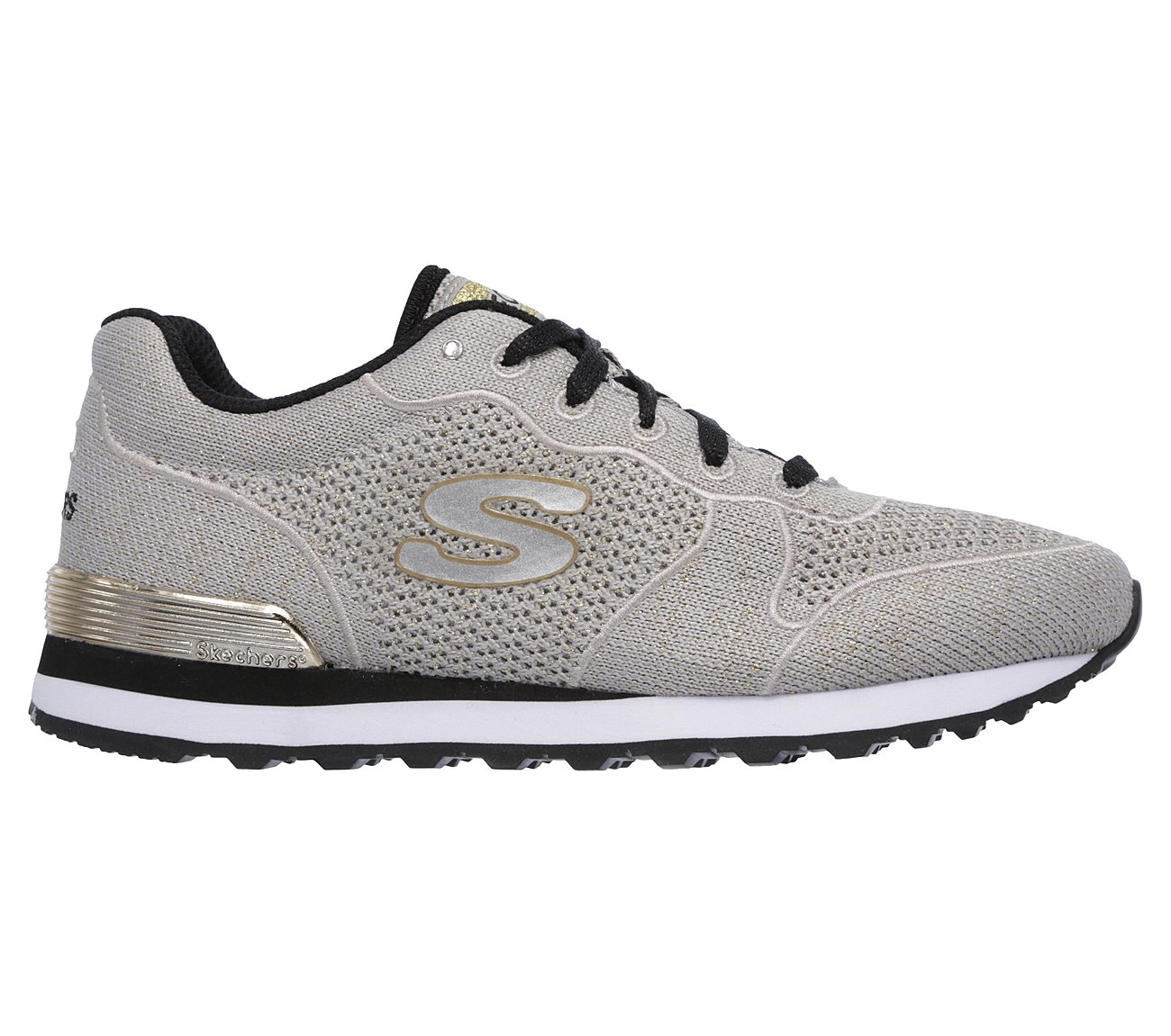 skechers lace up sneakers mujer dorados
