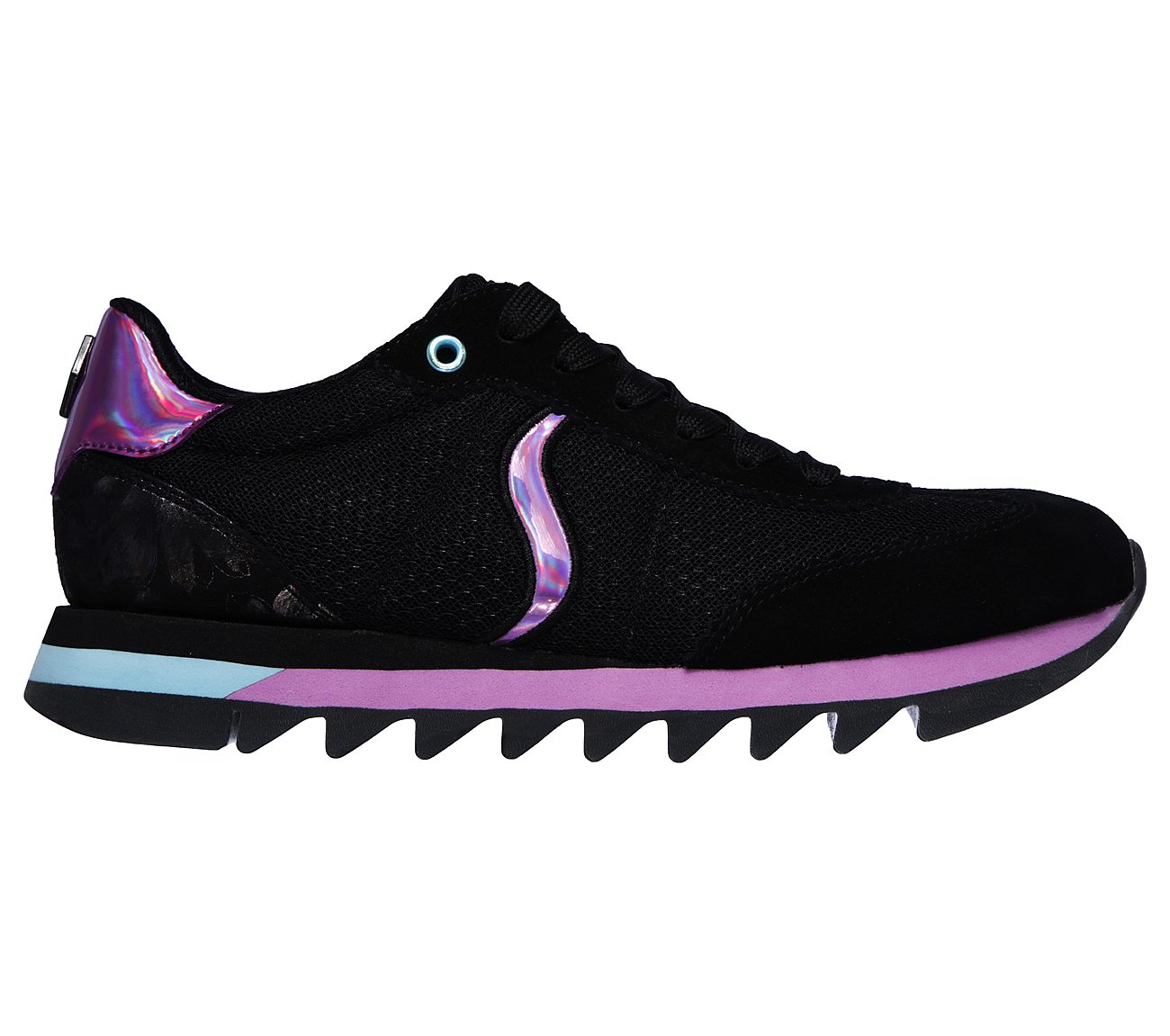 SKECHERS STREET VENUS SHREDDED Women/'s Casual Athletic Sneakers BLACK 73740