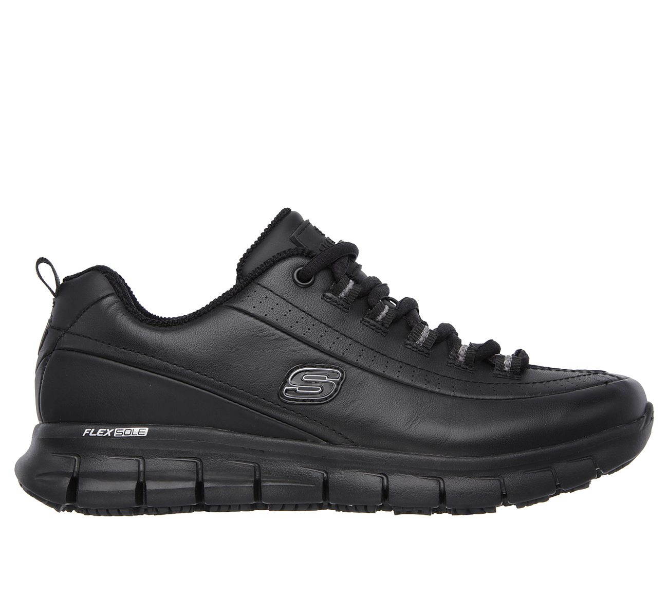 black leather sketchers