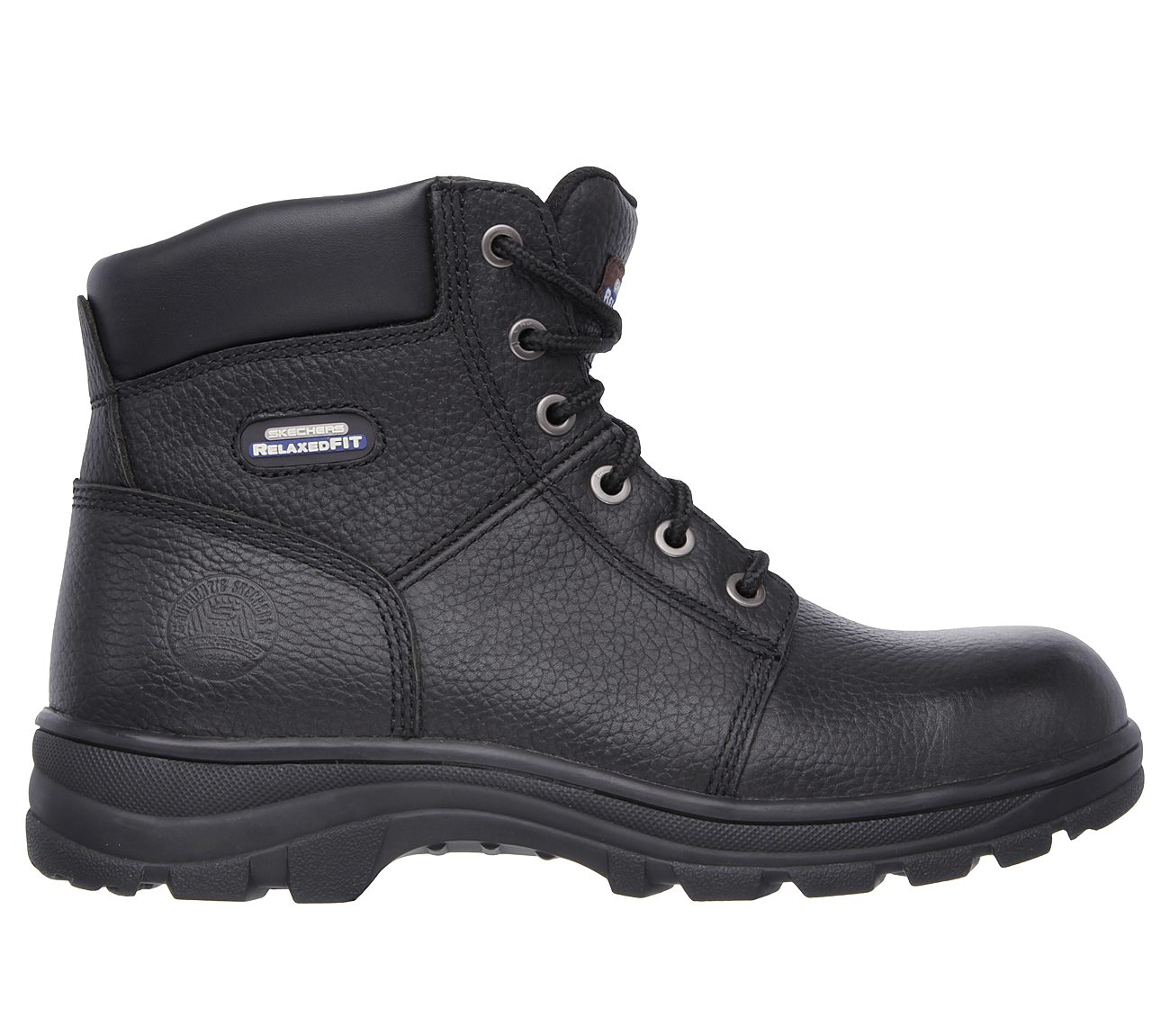 skechers relaxed fit memory foam steel toe