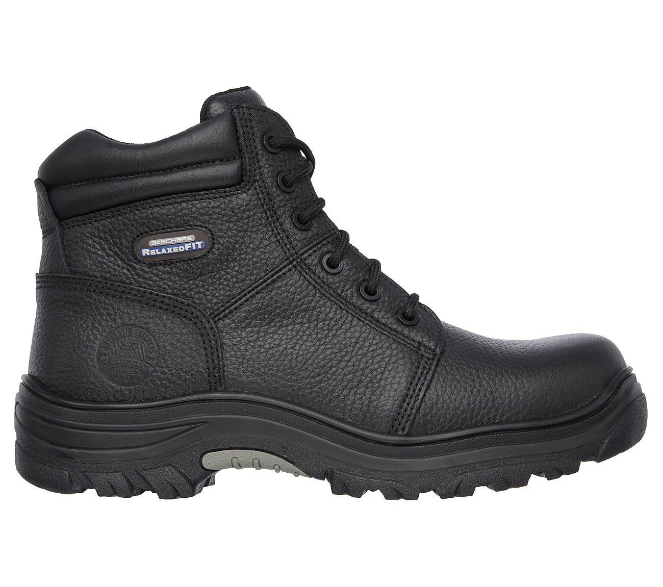 skechers steel toe work boots with memory foam