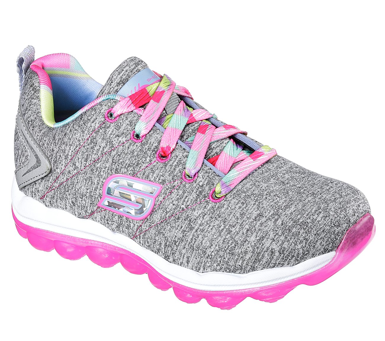 GIRLS SKECHERS RELAXED FIT AIR COOL MEMORY FOAM LACE UP WALKING TRAINERS SHOES