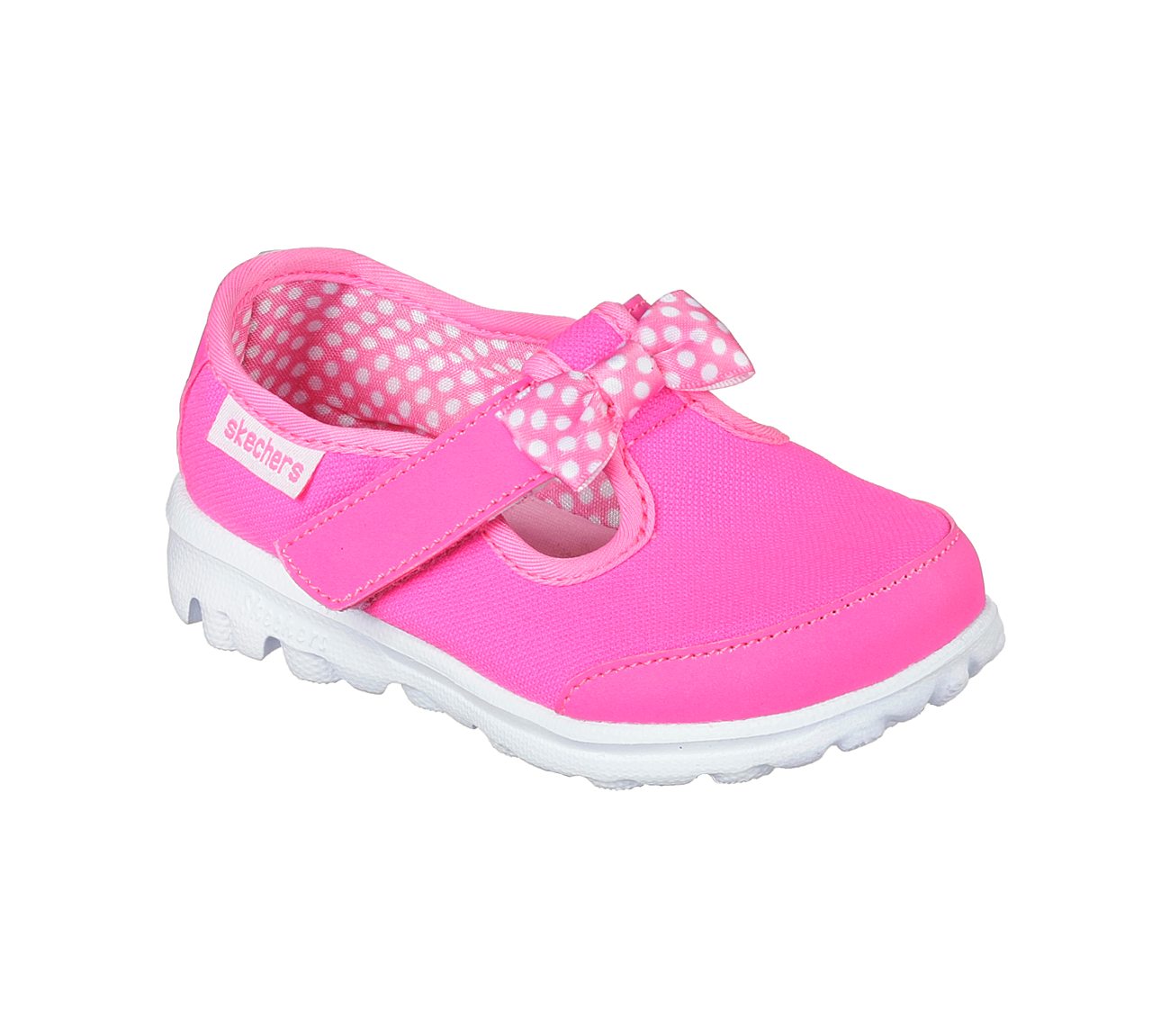 pink bow skechers
