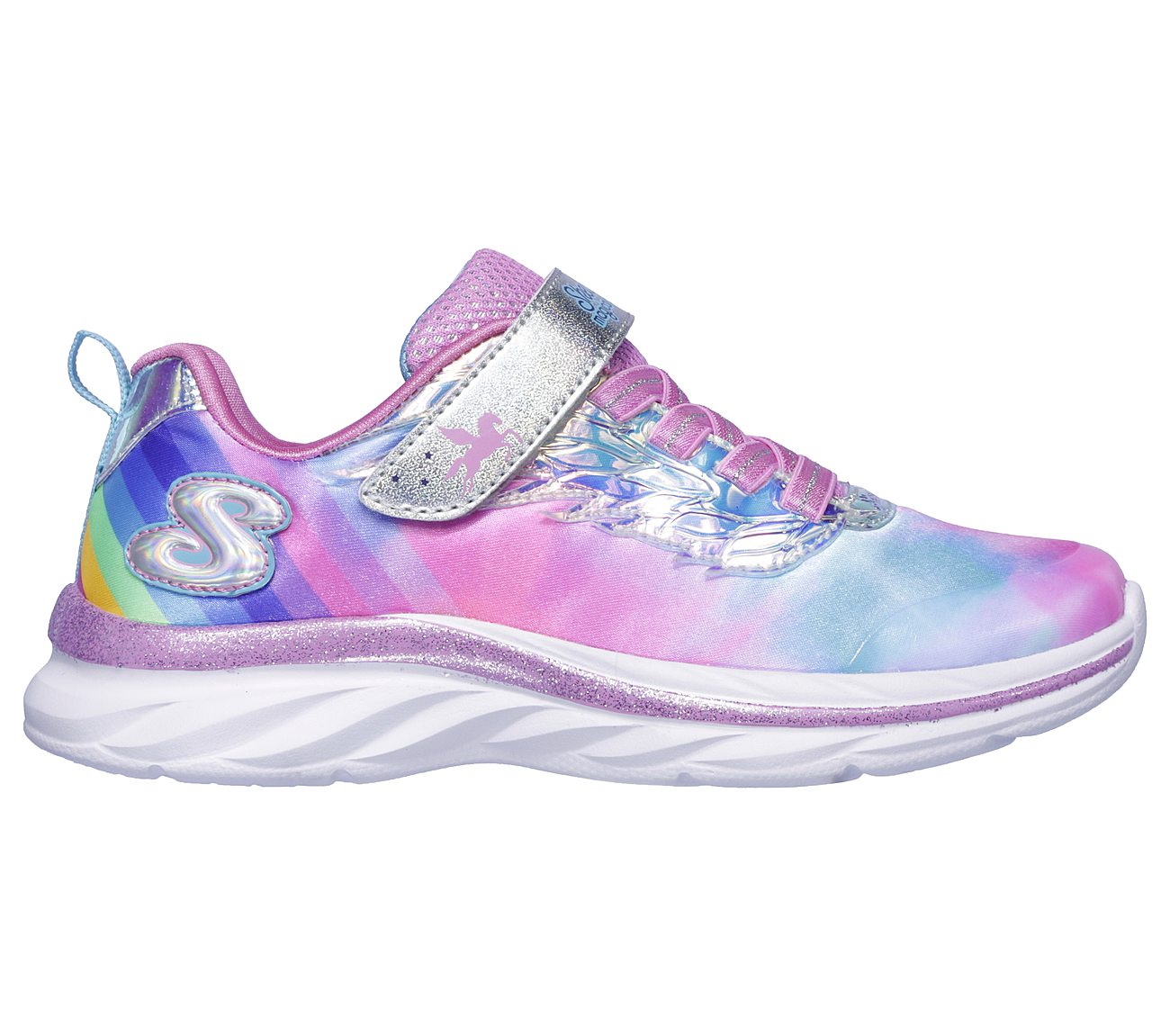 skechers kids' quick kicks-alicorn wings sneaker