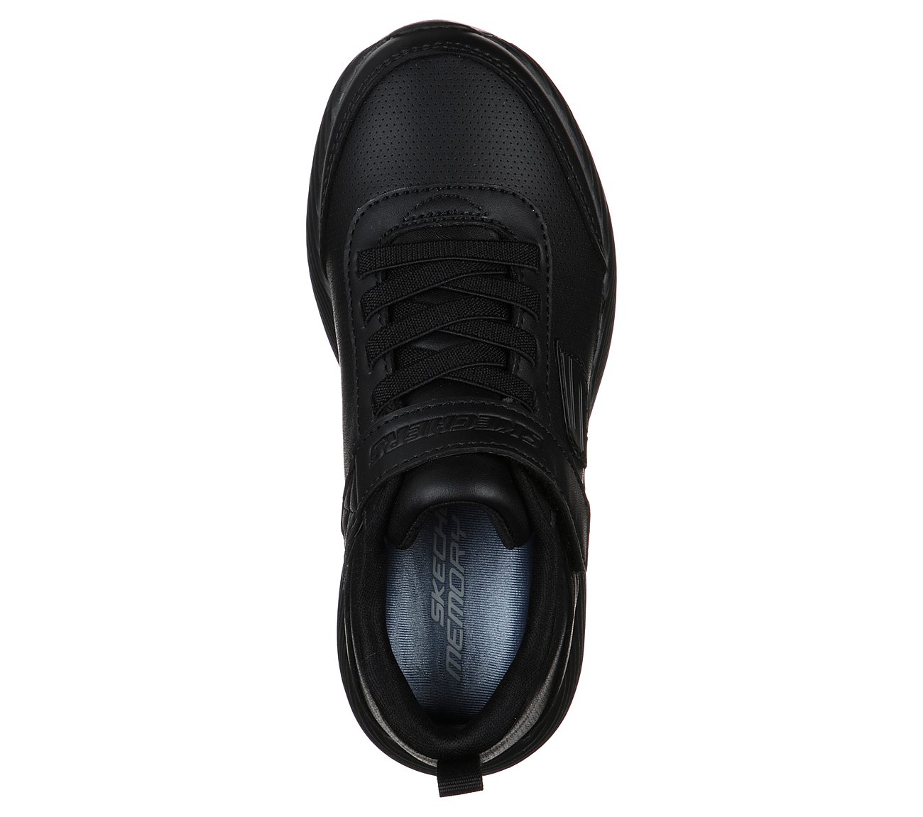 skechers junior boys dynamight day school trainers black