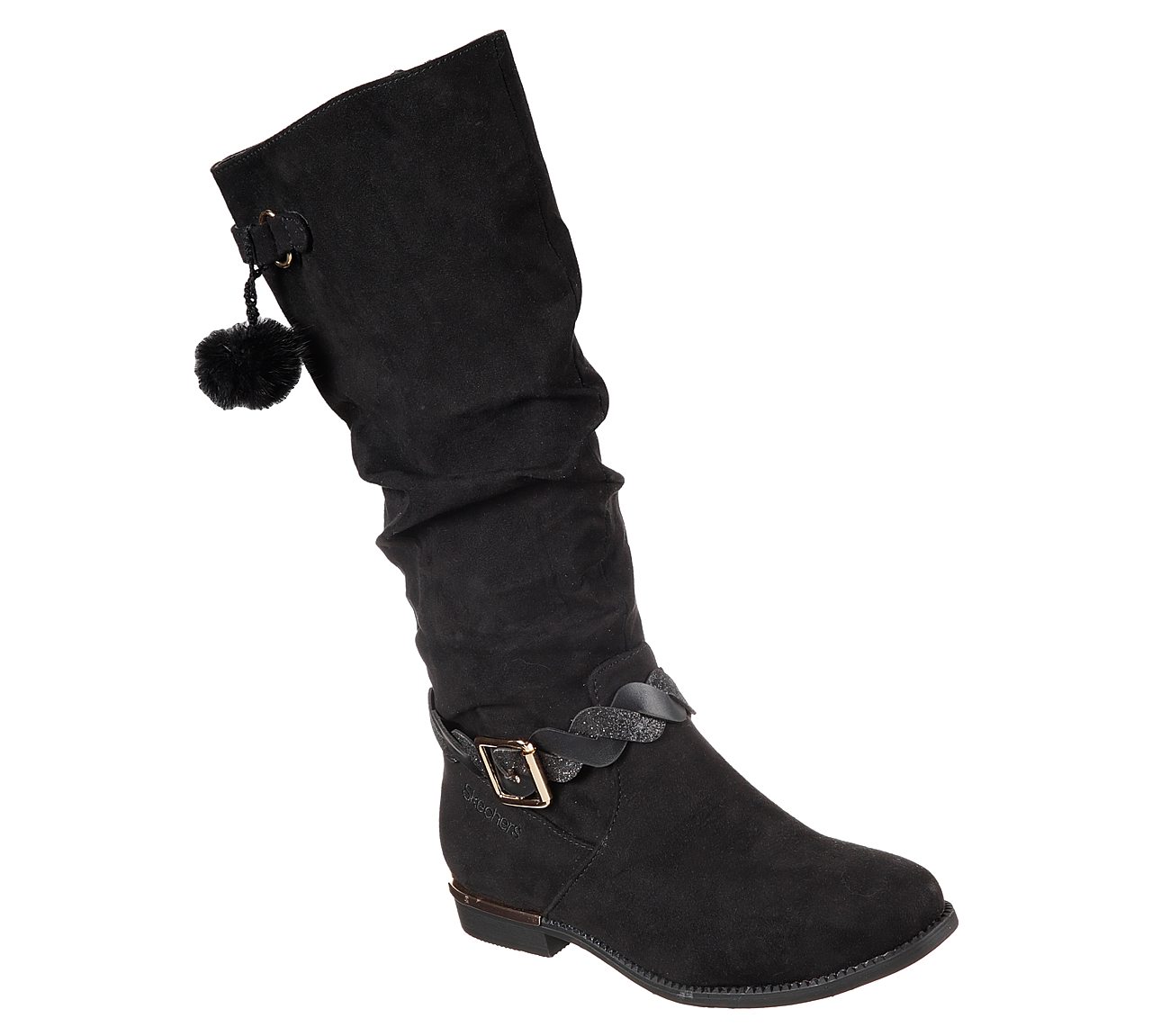 skechers knee high black boots
